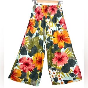 JAMS WORLD Wide Leg Hibiscus Flare Pants